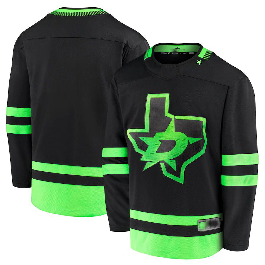 D.Stars Fanatics Branded 2020-21 Alternate Premier Breakaway Jersey Black Stitched American Hockey Jersey UNEC