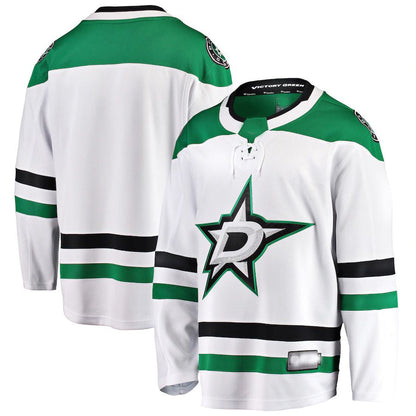 D.Stars Fanatics Branded Breakaway Away Jersey White Stitched American Hockey Jersey UNEC