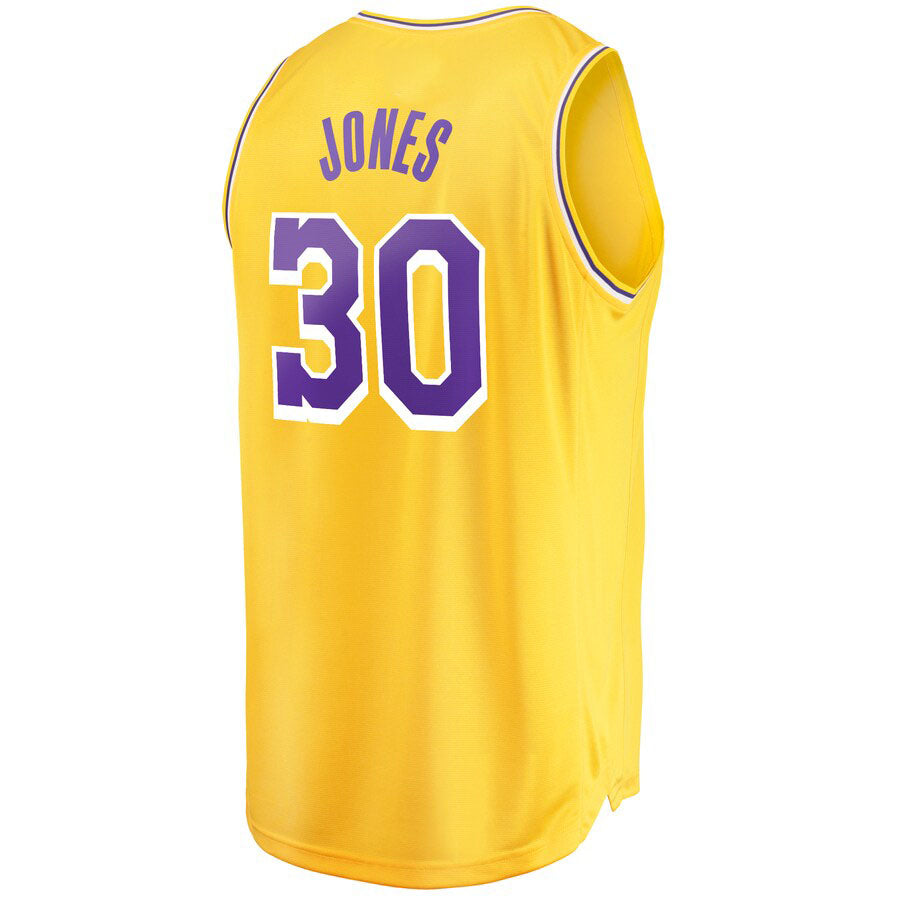 LA.Lakers #30 Damian Jones Fanatics Branded Fast Break Replica Jersey Icon Edition Gold Stitched American Basketball Jersey UNEC