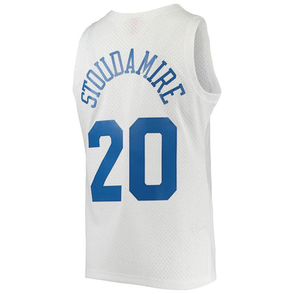 T.Raptors #20 Damon Stoudamire Mitchell & Ness 1996-97 Hardwood Classics Swingman Jersey White Stitched American Basketball Jersey UNEC