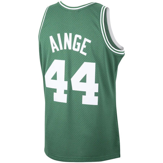 B.Celtics #44 Danny Ainge Mitchell & Ness 1985-86 Hardwood Classics Swingman Player Jersey Green Icon Edition Stitched American Basketball Jersey UNEC
