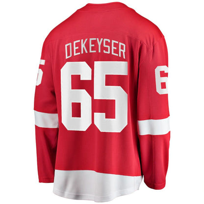 D.Red Wings #65 Danny Dekeyser Fanatics Branded Home Breakaway Player Jersey Red Stitched American Hockey Jersey UNEC
