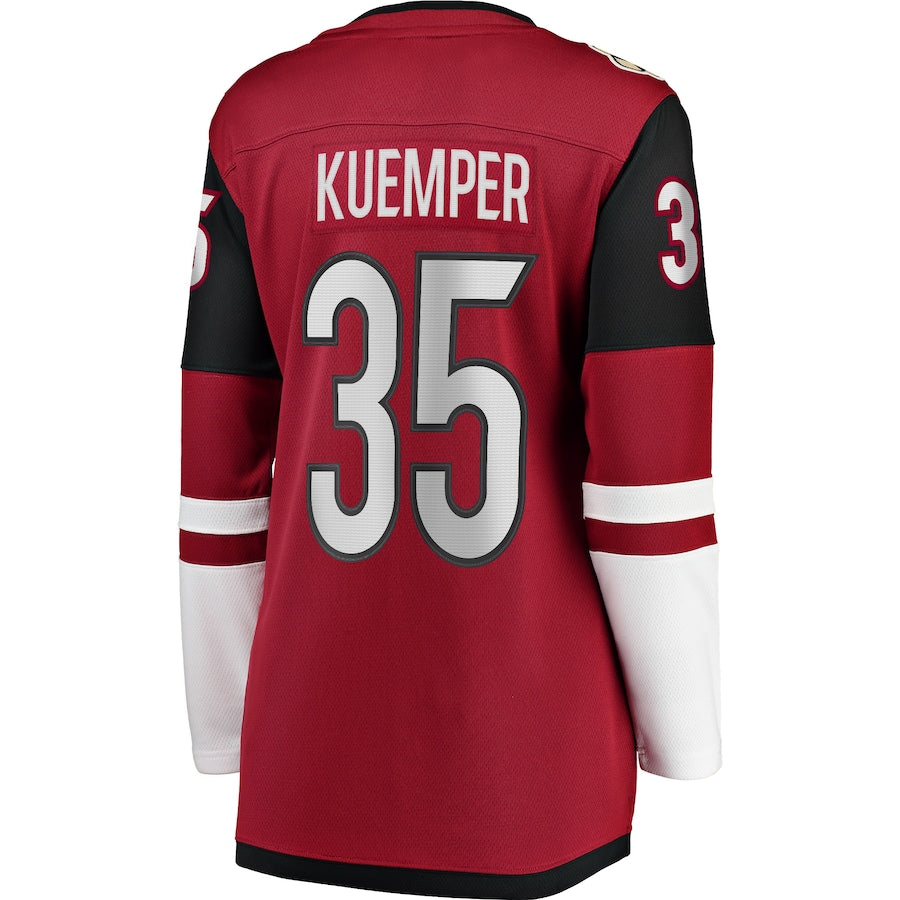 A.Coyotes #35 Darcy Kuemper Fanatics Branded Home Premier Breakaway Player Jersey Garnet Stitched American Hockey Jersey UNEC