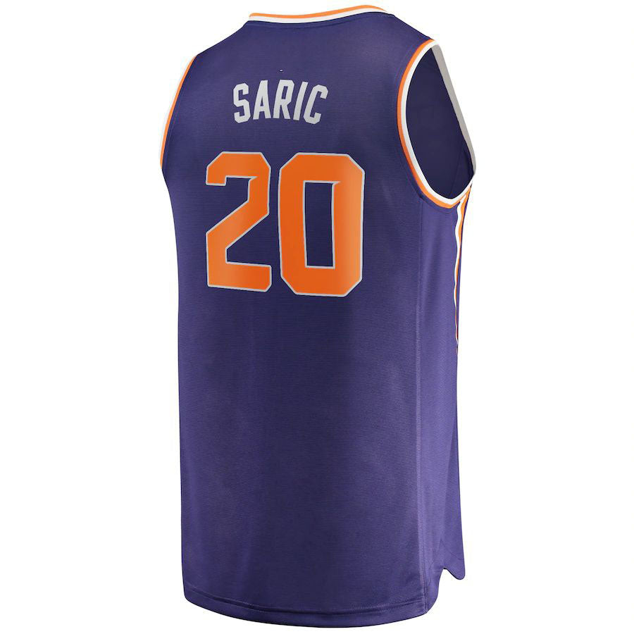 P.Suns #20 Dario Saric Fanatics Branded Fast Break Player Replica Jersey Purple Stitched American Basketball Jersey UNEC