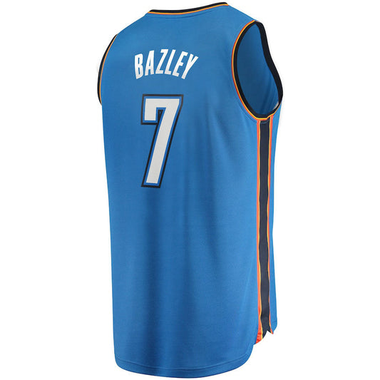 OC.Thunder #7 Darius Bazley Fanatics Branded  Fast Break Replica Jersey Icon Edition Blue Stitched American Basketball Jersey UNEC