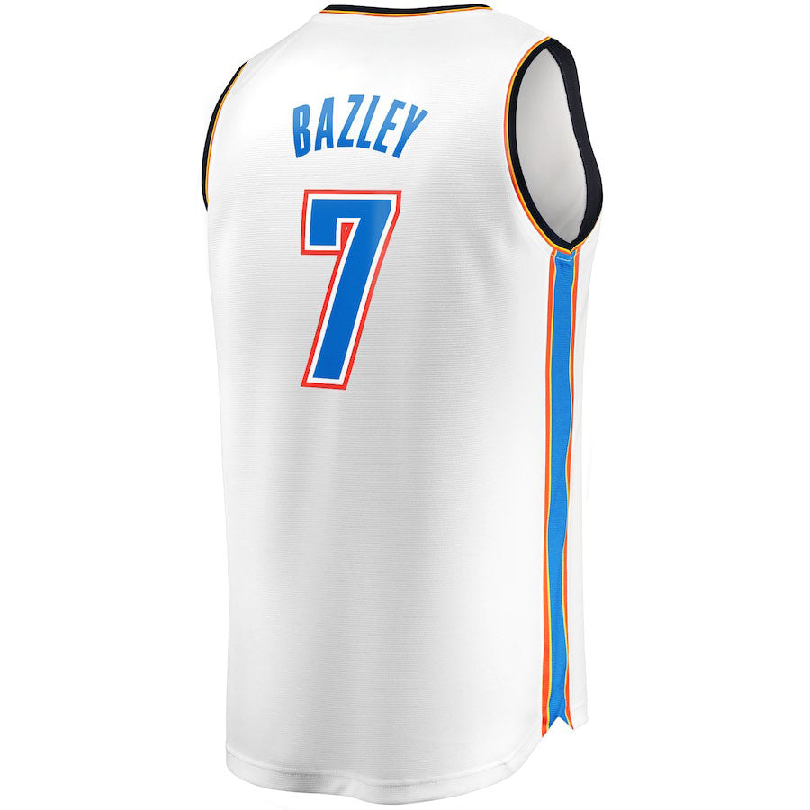 OC.Thunder #7 Darius Bazley Fanatics Branded Fast Break Replica Jersey White Association Edition Stitched American Basketball Jersey UNEC