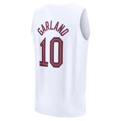 C.Cavaliers #10 Darius Garland Fanatics Branded 2022-23 Fast Break Replica Jersey White Association Edition Stitched American Basketball Jersey UNEC