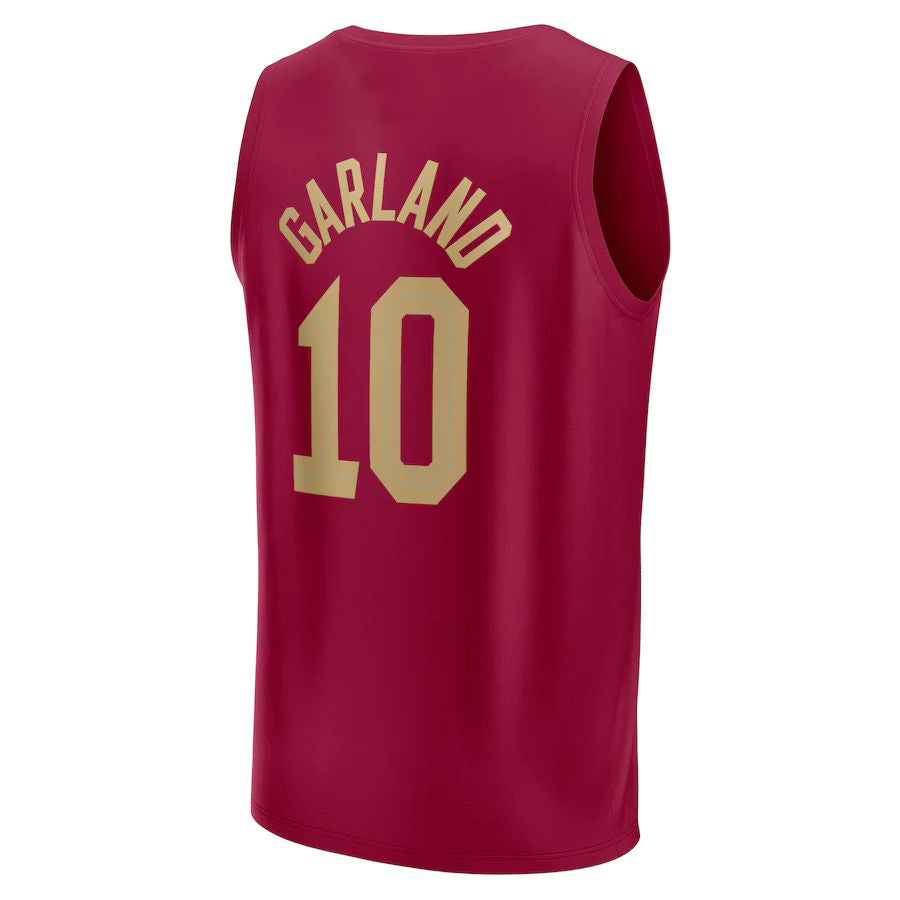 C.Cavaliers #10 Darius Garland Fanatics Branded 2021-22 Fast Break Player Jersey Wine Icon Edition Stitched American Basketball Jersey UNEC