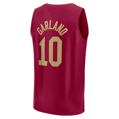 C.Cavaliers #10 Darius Garland Fanatics Branded 2021-22 Fast Break Player Jersey Wine Icon Edition Stitched American Basketball Jersey UNEC