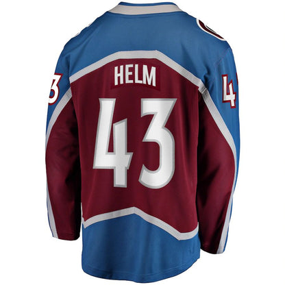 C.Avalanche #43 Darren Helm Fanatics Branded Home Breakaway Player Jersey Burgundy Stitched American Hockey Jersey UNEC
