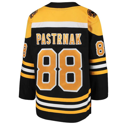 B.Bruins #88 David Pastrnak Home Premier Player Jersey Black Stitched American Hockey Jersey UNEC