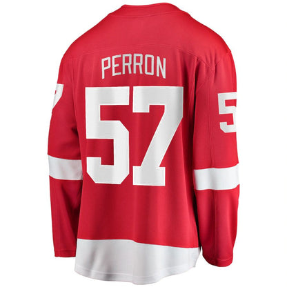 D.Red Wings #57 David Perron Fanatics Branded Home Breakaway Player Jersey Red Stitched American Hockey Jersey UNEC