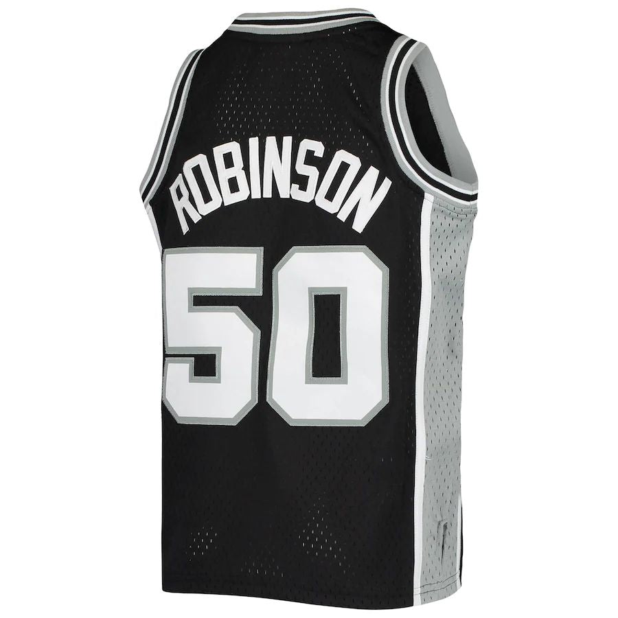 S.Antonio Spurs #50 David Robinson Mitchell & Ness  1998-99 Hardwood Classics Swingman Throwback Jersey Black Stitched American Basketball Jersey UNEC