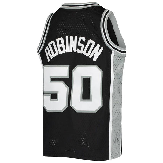S.Antonio Spurs #50 David Robinson Mitchell & Ness  1998-99 Hardwood Classics Swingman Throwback Jersey Black Stitched American Basketball Jersey UNEC