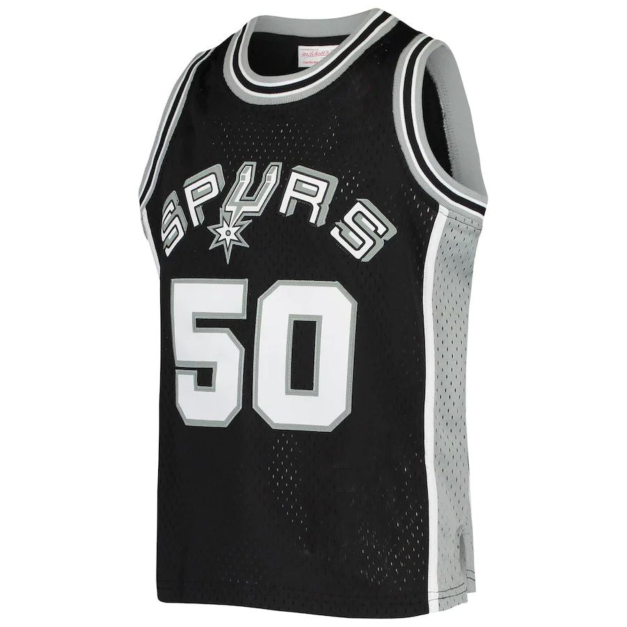 S.Antonio Spurs #50 David Robinson Mitchell & Ness 1998-99 Hardwood Classics Swingman Throwback Jersey Black Stitched American Basketball Jersey UNEC
