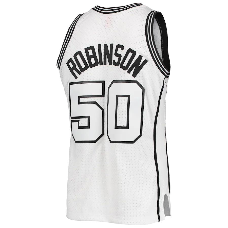 S.Antonio Spurs #50 David Robinson Mitchell & Ness White Out Swingman Jersey Stitched American Basketball Jersey UNEC