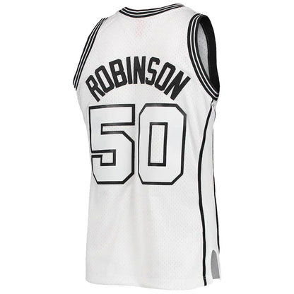 S.Antonio Spurs #50 David Robinson Mitchell & Ness White Out Swingman Jersey Stitched American Basketball Jersey UNEC