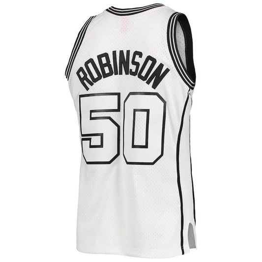 S.Antonio Spurs #50 David Robinson Mitchell & Ness White Out Swingman Jersey Stitched American Basketball Jersey UNEC
