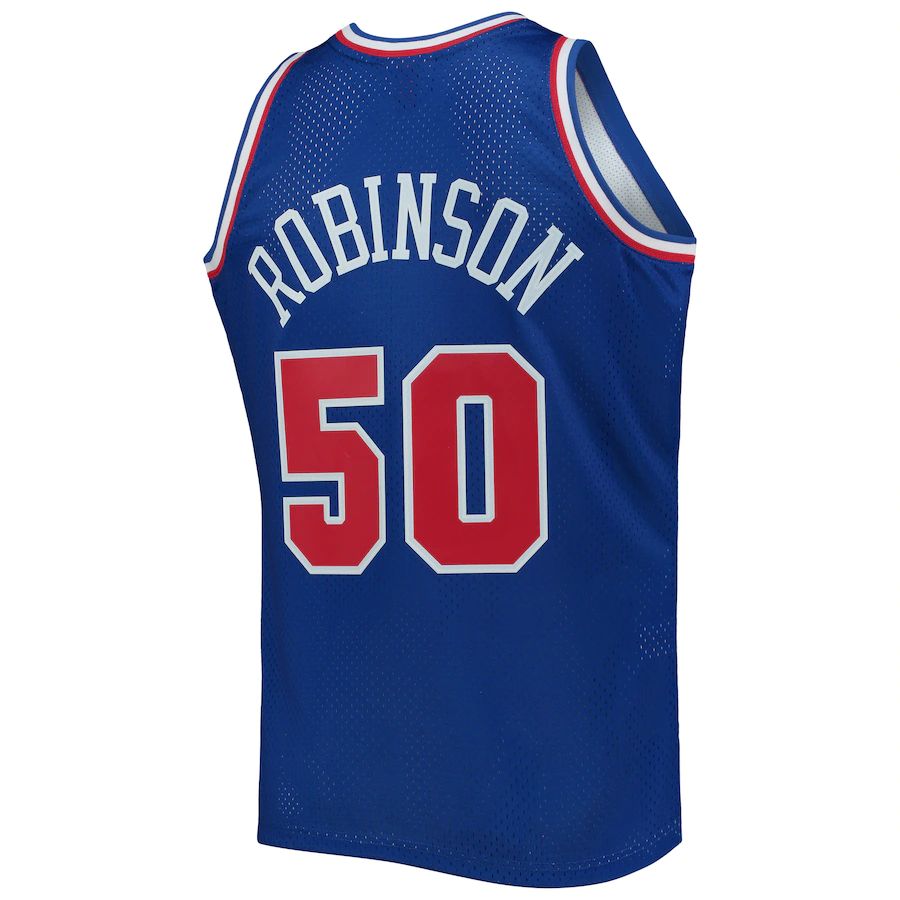 W.Conference #50 David Robinson Mitchell & Ness Hardwood Classics 1992 All-Star Game Swingman Jersey Royal Stitched American Basketball Jersey UNEC