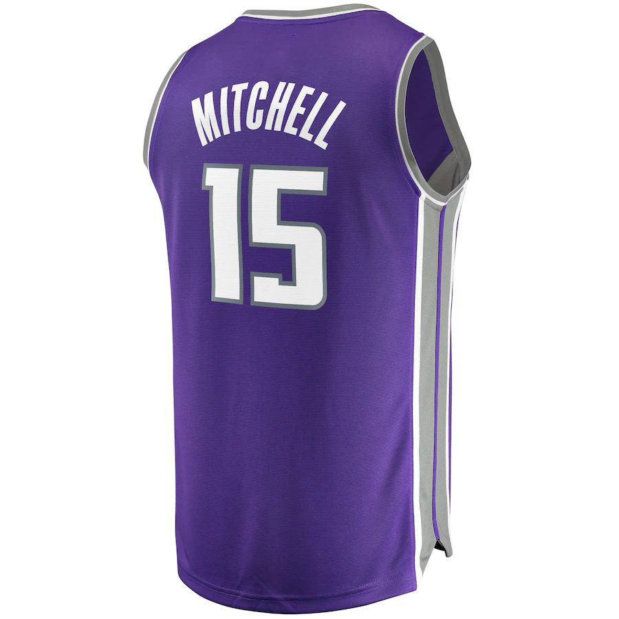 S.Kings #15 Davion Mitchell Fanatics Branded Draft First Round Pick Fast Break Replica Jersey Purple Icon Edition Stitched American Basketball Jersey UNEC