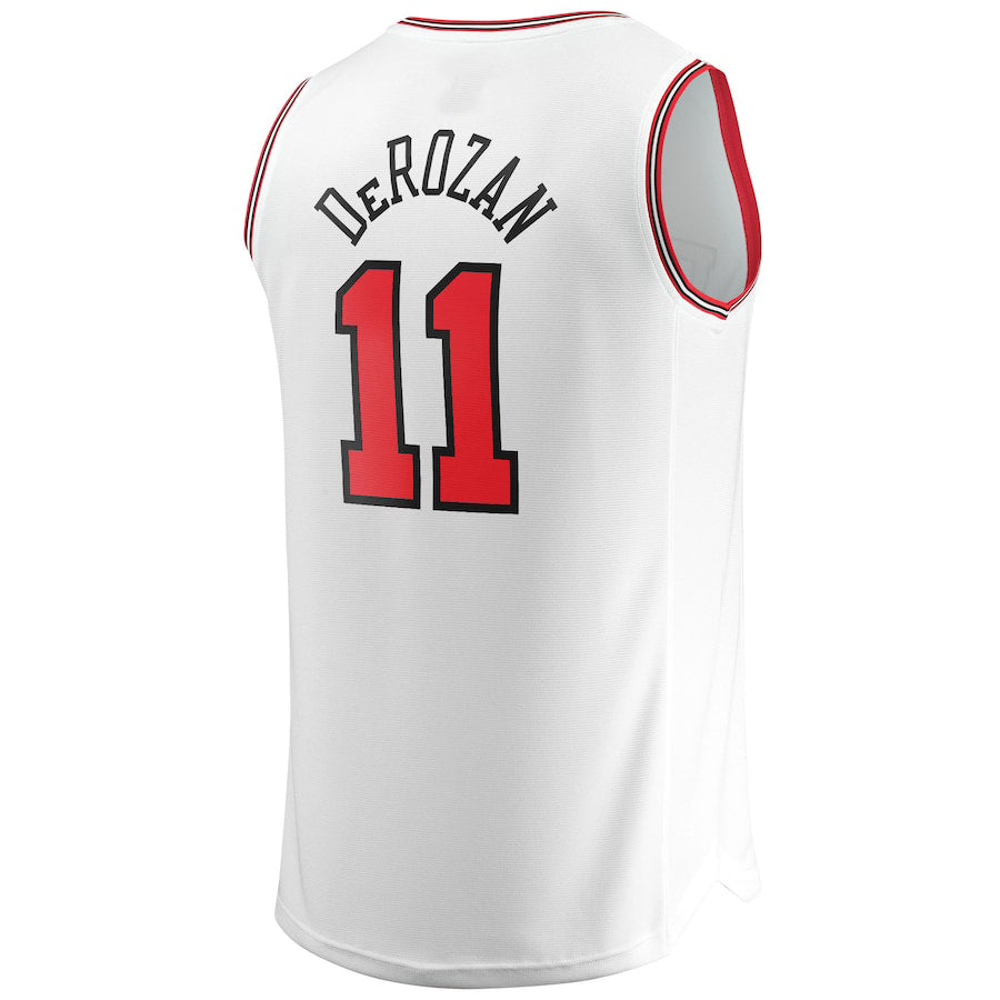 C.Bulls #11 DeMar DeRozan Fanatics Branded 2021-22 Fast Break Jersey White Association Edition Stitched American Basketball Jersey UNEC