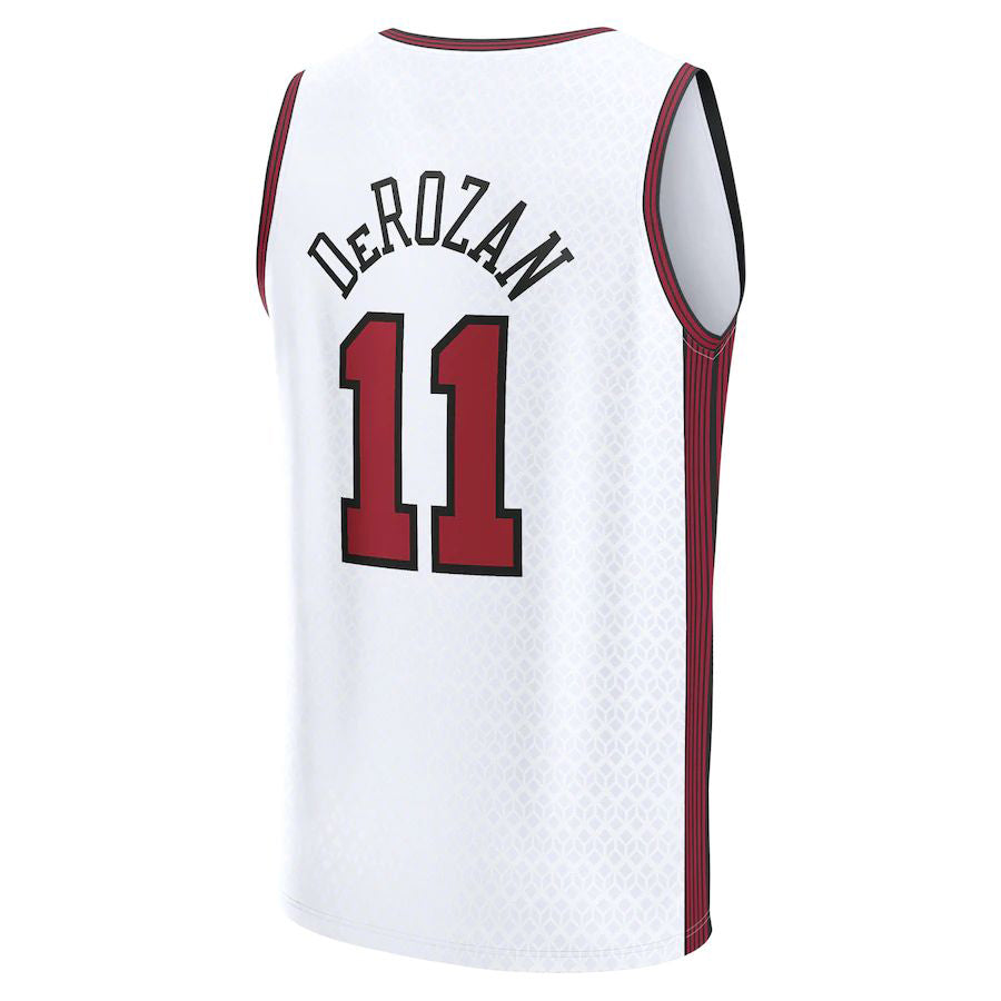 C.Bulls #11 DeMar DeRozan Fanatics Branded 2022-23 Fastbreak Jersey City Edition White Stitched American Basketball Jersey UNEC