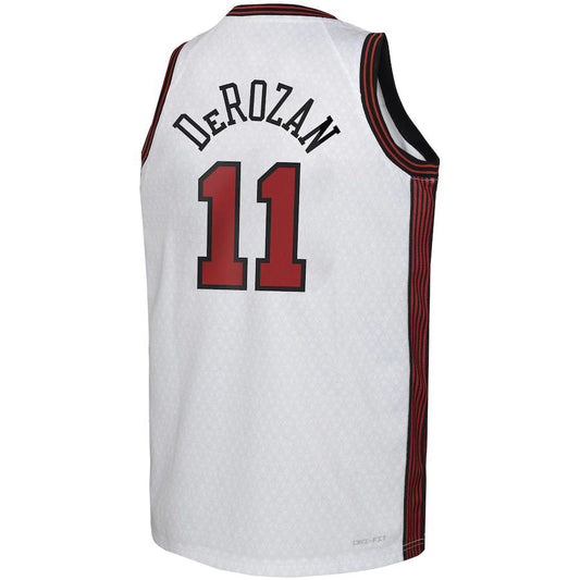 C.Bulls #11 DeMar DeRozan 2022-23 Swingman Jersey City Edition White Stitched American Basketball Jersey UNEC