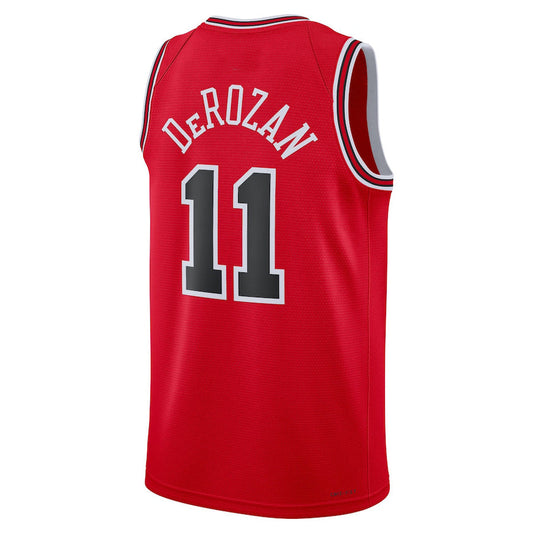 C.Bulls #11 DeMar DeRozan Unisex 2022-23 Swingman Jersey Icon Edition Red Stitched American Basketball Jersey UNEC