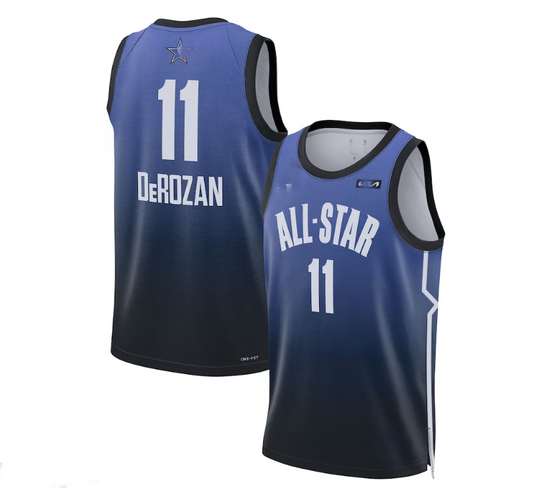 #11 DeMar DeRozan 2023 All-Star Game Swingman Jersey - Blue Stitched American Basketball Jersey UNEC