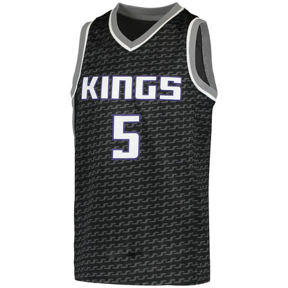 S.Kings #5 De'Aaron Fox Jordan Brand  Swingman Player Jersey Statement Edition Black Statement Edition Stitched American Basketball Jersey UNEC