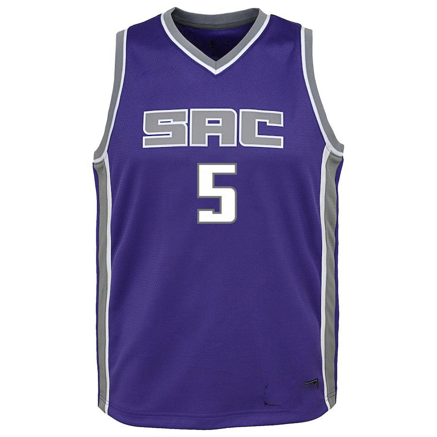 S.Kings #5 De'Aaron Fox  Swingman Jersey  Purple Stitched American Basketball Jersey UNEC