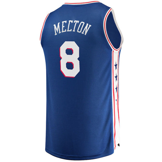 PH.76ers #8 De'Anthony Melton Fanatics Branded Fast Break Replica Jersey  Icon Edition Royal Stitched American Basketball Jersey UNEC