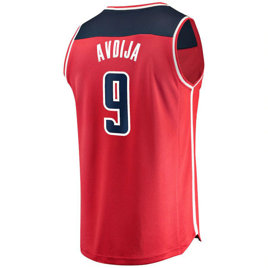 W.Wizards #9 Deni Avdija Fanatics Branded  Fast Break Replica Jersey Red Icon Edition Stitched American Basketball Jersey UNEC
