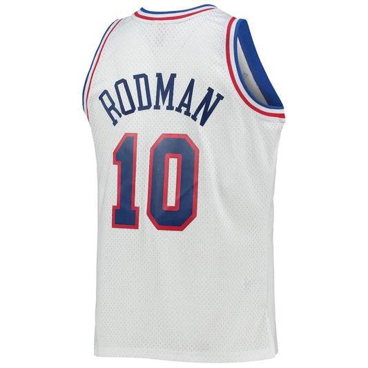 E.Conference #10 Dennis Rodman Mitchell & Ness Hardwood Classics 1992 All-Star Game Swingman Jersey White Stitched American Basketball Jersey UNEC