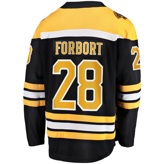 B.Bruins #28 Derek Forbort Fanatics Branded Home Breakaway Player Jersey Black Stitched American Hockey Jersey UNEC
