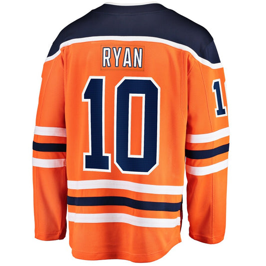 E.Oilers #10 Derek Ryan Fanatics Branded Home Breakaway Player Jersey Orange Stitched American Hockey Jersey UNEC