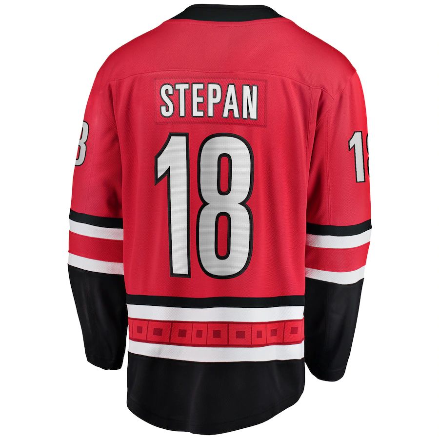 C.Hurricanes #18 Derek Stepan Fanatics Branded Home Breakaway Player Jersey Red Stitched American Hockey Jersey UNEC