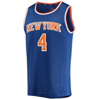 NY.Knicks #4 Derrick Rose Fanatics Branded 2022-23 Fast Break Replica Jersey Blue Icon Edition Stitched American Basketball Jersey UNEC