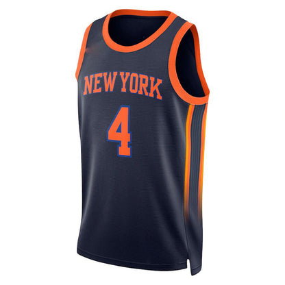 NY.Knicks #4 Derrick Rose Jordan Brand 2022-23 Statement Edition Swingman Jersey Navy Stitched American Basketball Jersey UNEC