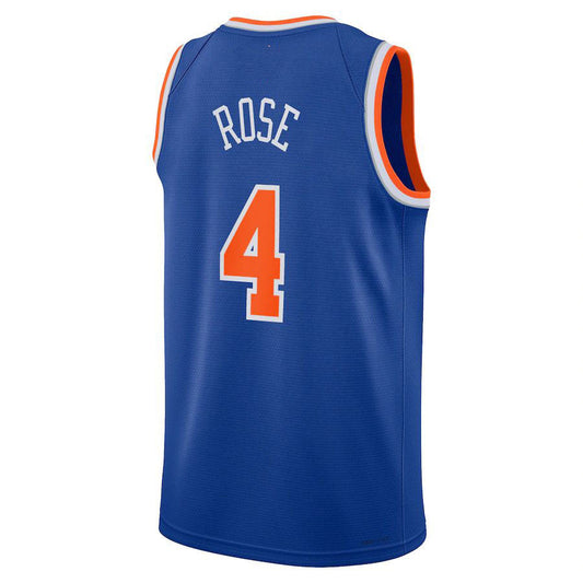 NY.Knicks #4 Derrick Rose 2021-22 Swingman Jersey Blue Icon Edition Stitched American Basketball Jersey UNEC