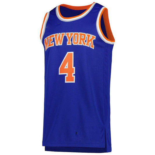 NY.Knicks #4 Derrick Rose Unisex 2022-23 Swingman Jersey Blue Icon Edition Stitched American Basketball Jersey UNEC