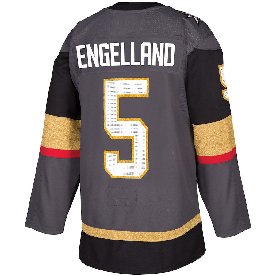 V.Golden Knights #5 Deryk Engelland Alternate Authentic Player Jersey Gray Stitched American Hockey Jersey UNEC