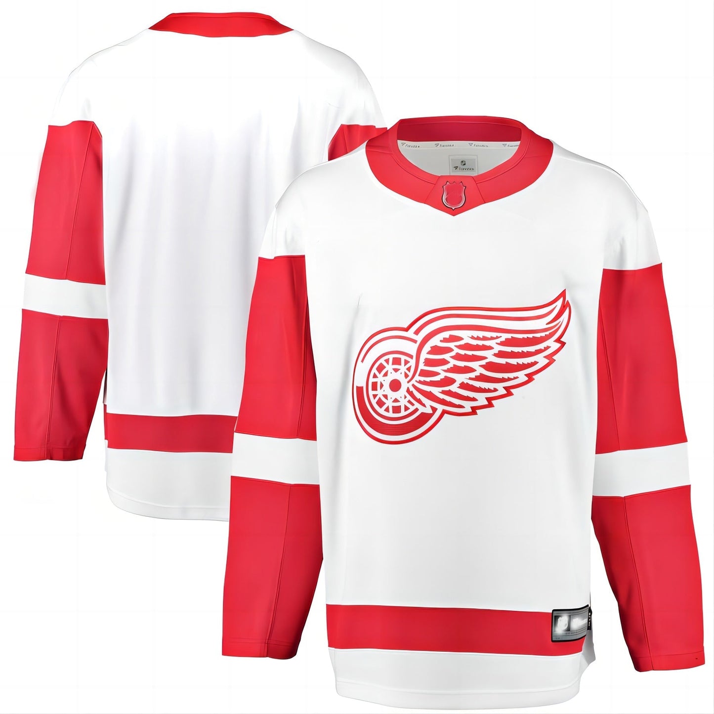 D.Red Wings Fanatics Branded Breakaway Away Jersey White Stitched American Hockey Jersey UNEC