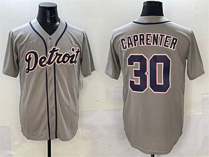 Detroit Tigers #30 Kerry Carpenter Grey Cool Base Stitched Baseball Jersey