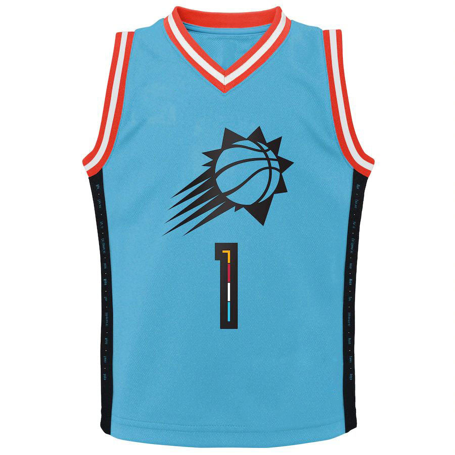 P.Suns #1 Devin Booker Toddler 2022-23 Replica Jersey  City Edition Teal Association Edition Stitched American Basketball Jersey UNEC