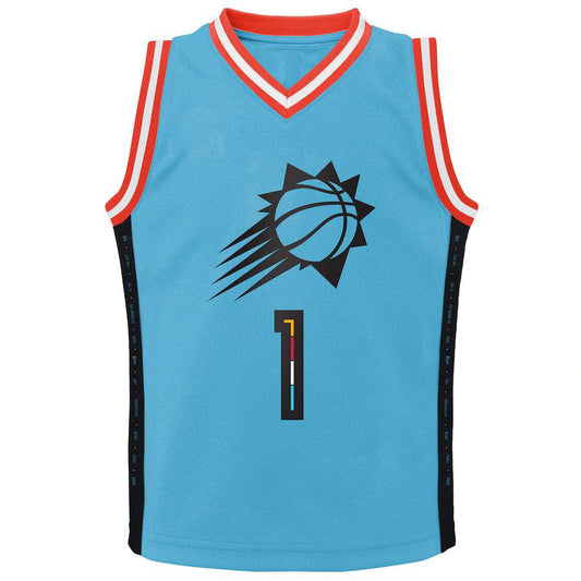 P.Suns #1 Devin Booker Toddler 2022-23 Replica Jersey  City Edition Teal Association Edition Stitched American Basketball Jersey UNEC