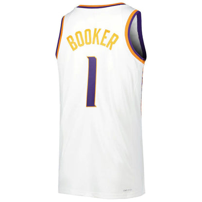 P.Suns #1 Devin Booker Unisex 2022-23 Swingman Jersey White Association Edition Stitched American Basketball Jersey UNEC