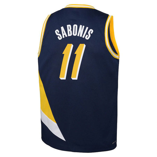IN.Pacers #11 Domantas Sabonis  2021-22 Swingman Jersey City Edition Navy Stitched American Basketball Jersey UNEC