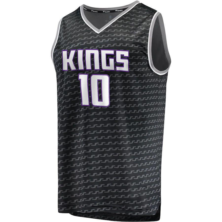 S.Kings #10 Domantas Sabonis Fanatics Branded 202223 Fast Break Replica Jersey Black Statement Edition Stitched American Basketball Jersey UNEC