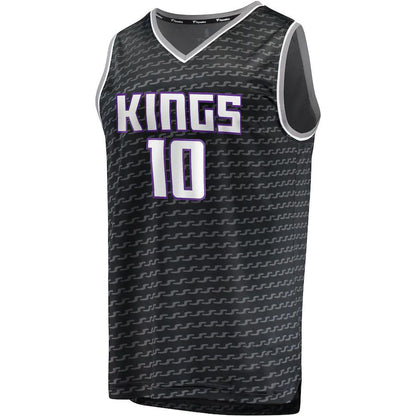 S.Kings #10 Domantas Sabonis Fanatics Branded 202223 Fast Break Replica Jersey Black Statement Edition Stitched American Basketball Jersey UNEC
